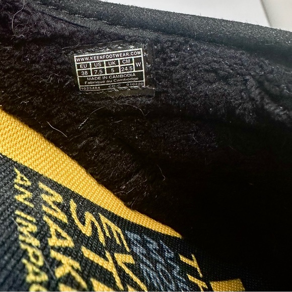 Keen Howser Black Felt Slip-on Slippers Indoor/Outdoor Rubber Sole 7.5 shoes - Picture 8 of 8